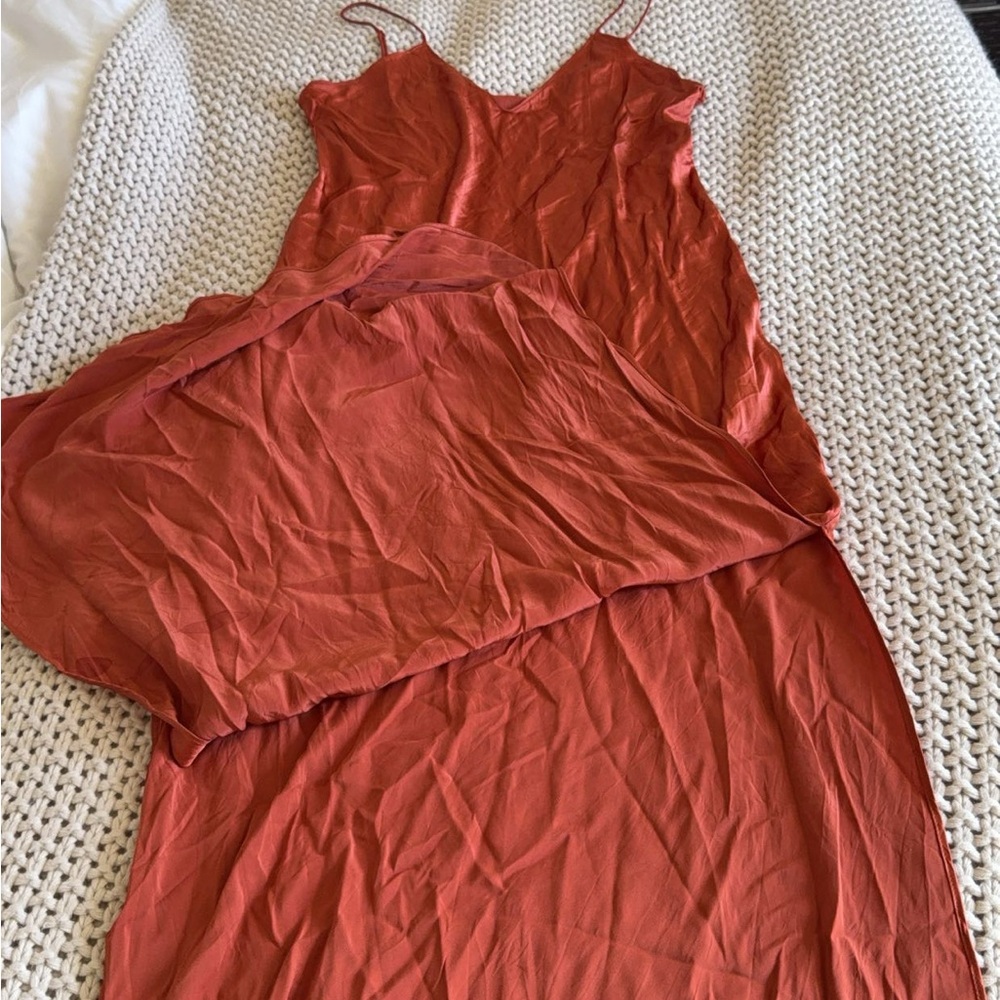 Banana Republic Orange Maxi Slip Dress for Night Out - Picture 3 of 7